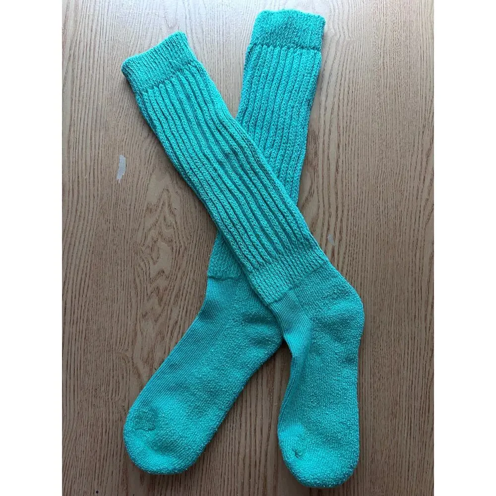 New Hooters Girl Uniform XL Length Scrunchie Socks Seafoam Green/Blue One Size
